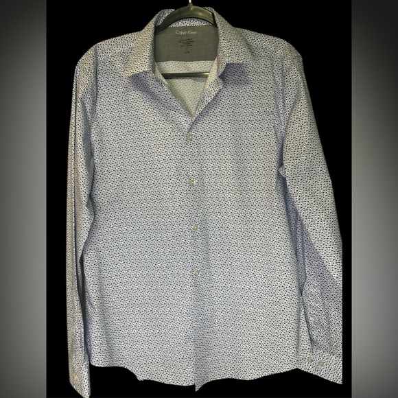 Calvin Klein Other - Calvin Klein Men's Blue/White Extreme Slim Fit Shirt, Size L, EUC